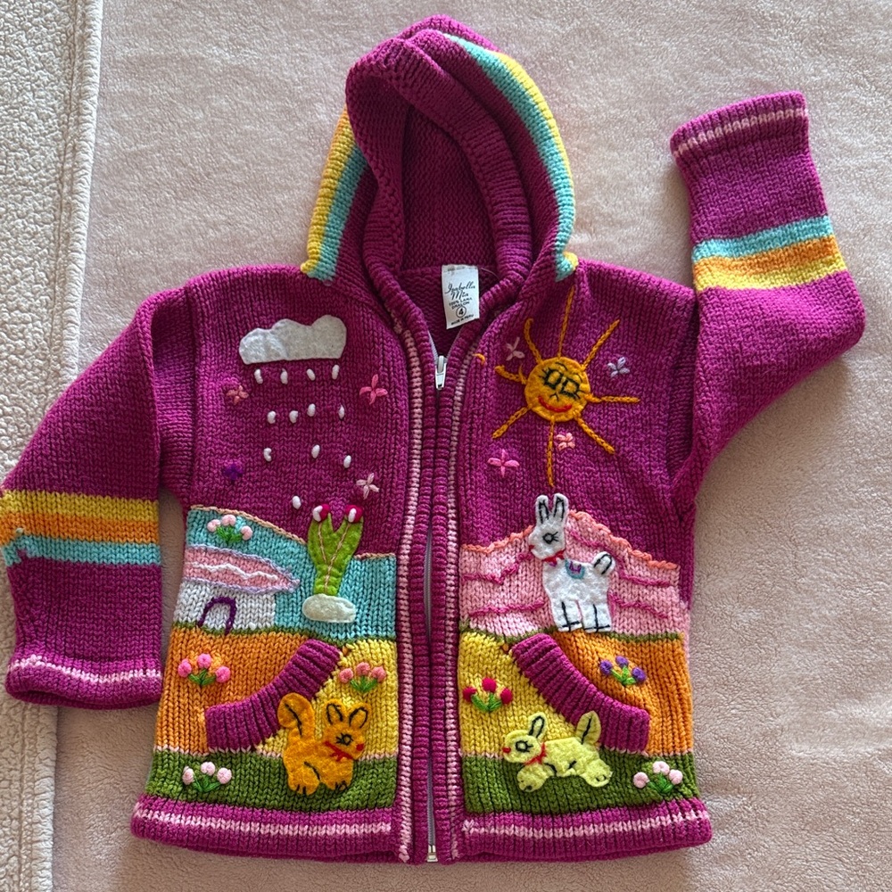 Abella Vibrant Pink Knit Cardigan